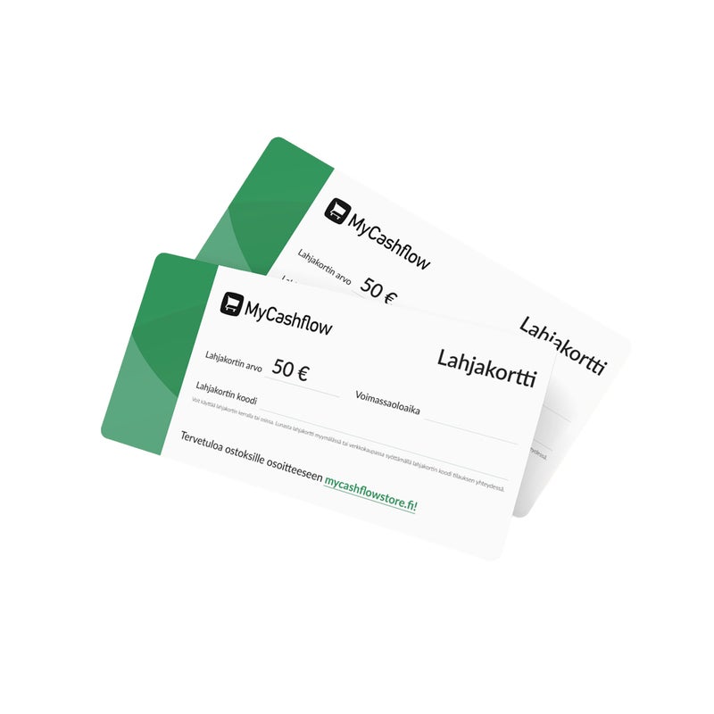 MyCashflow Store -lahjakortti, 50 &euro;